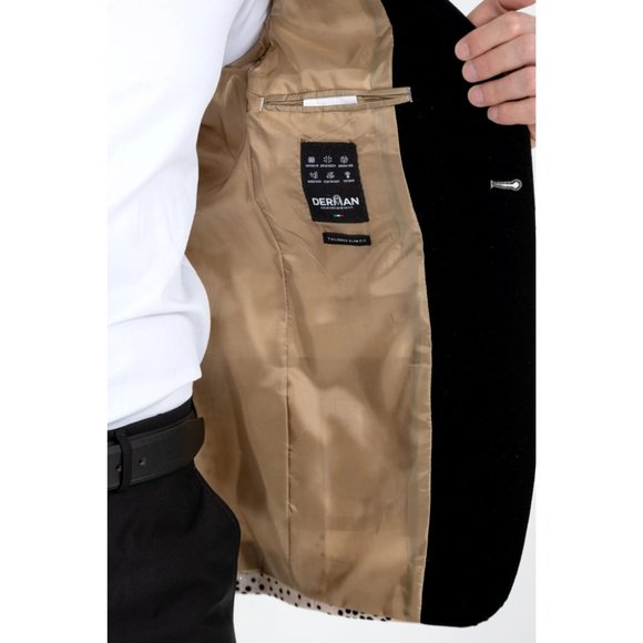 Derman Cream Spotted Pattern Silvery Fabric Tuxedo - Picture 7 of 7